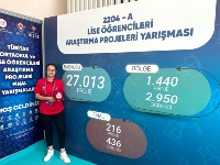 TÜBİTAK LİSE ÖĞRENCİLERİ PROJE YARIŞMASINDA ŞAHİNKAYA OKULLARI 10. SINIF ÖĞRENCİSİ AKNİL ÖZDEMİR TÜRKİYE İKİNİCİSİ OLDU
